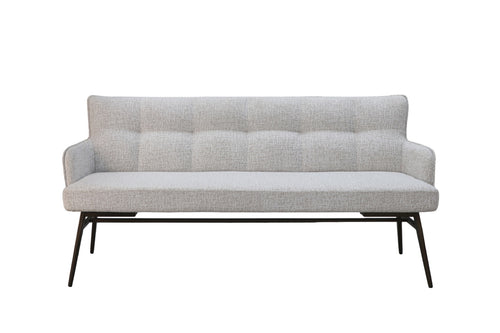 Giga Meubel Eetkamerbank Bruce Beige - 180 cm - Stof - Armleuning