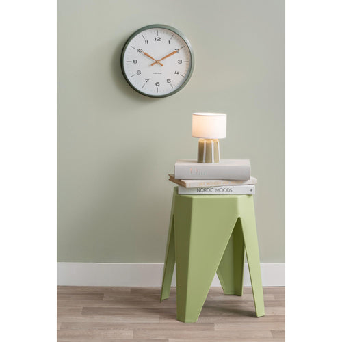 Karlsson wandklok Modern Factory - groen - Ø30cm