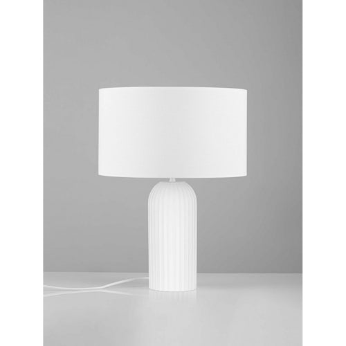 Nova Luce AMMOS Tafellamp met ronde kap, wit, E27, 1x12W