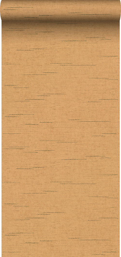 Sanders & Sanders behang geweven structuur oranje - 53 cm x 10 m - 640540 - vtwonen shop