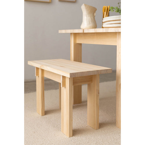 Naan Furniture Bank Blanes - Massief natuurlijk hout ongelakt - 75 cm - vtwonen shop