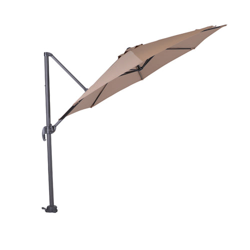 Hawaii parasol S - Ø300 cm - carbon black - taupe