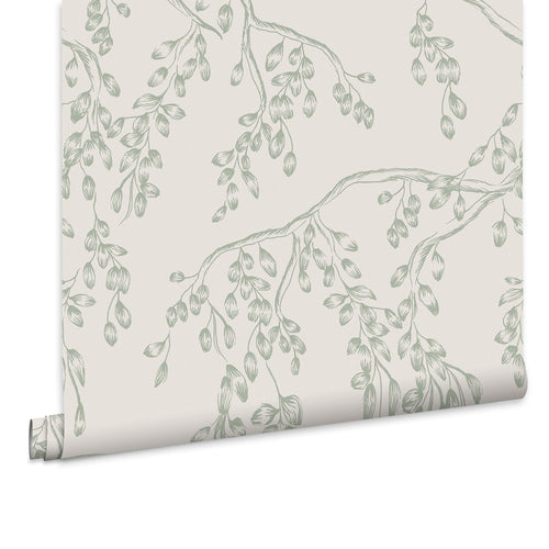 Laura Ashley Vliesbehang - Rainham Willow Sage