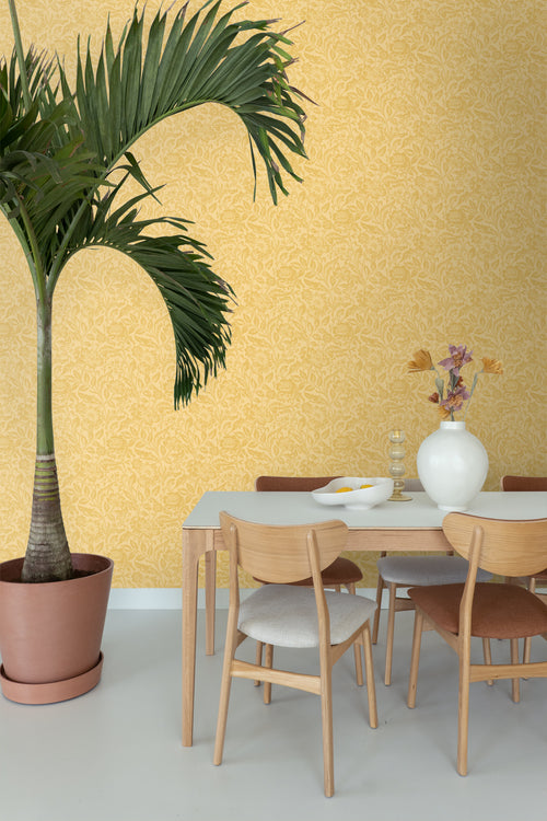 ESTAhome behang vintage bloemen geel - 50 x 900 cm - 131680