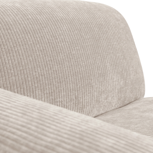 WOOOD chaise longue bank links Mojo Base - Rib - Ecru - 74x112x162