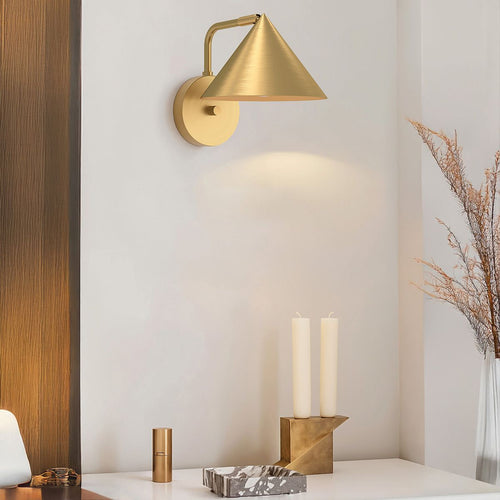 Kuppel-Wandleuchte Modern Gebürstetes Gold 1x E27