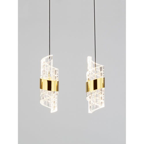 Nova Luce SENECA Hanglamp voor aan het plafond, platina goud, zandzwart, LED, 41W, 2888lm, 3000K