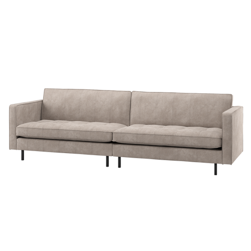 WOOOD classic 3-zits bank Rodeo - Ribstof - Donkerzand - 83x230x88 - vtwonen shop