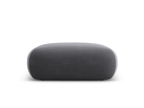 Cosmopolitan Design Poef Nolio 2-zits, flueel donkergrijs - 100x100x36cm