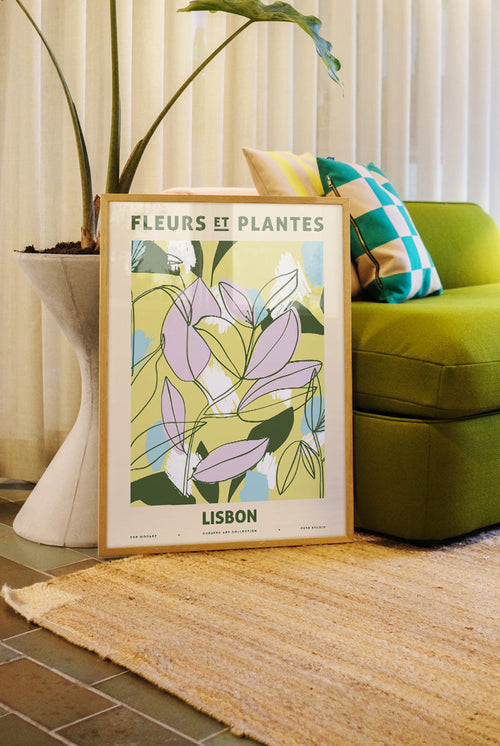 Zoe - Fleurs et Plantes - Lisbon - PSTR studio Kunst Poster - vtwonen shop