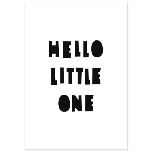 Artfulprints  Hello little one zwart-wit   poster 70x100 cm - vtwonen shop