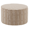 WOOOD poef laag dessin Sarli - Chenille - Naturel/Beige - 36x60x60