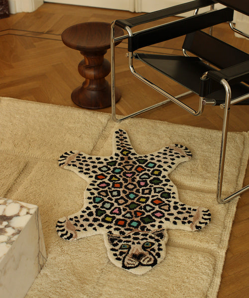 Doing Goods Disco Luipaard Vloerkleed - Klein 150 x 90 x 2 cm - 100% wol