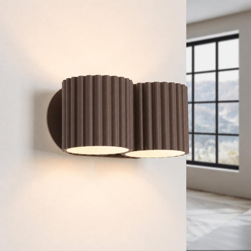 Sollux Lighting Wandlamp AURA 2 bruin G9 - 21x12x10cm