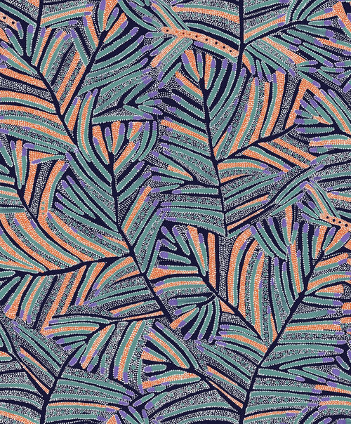 Masureel behang bladeren turquoise - 53 cm x 10.05 m - 632056 - vtwonen shop