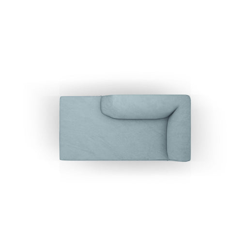 Cosmopolitan Design - Linker meridiaan Siena ribfluwelen lichtblauw - 181x93x69cm