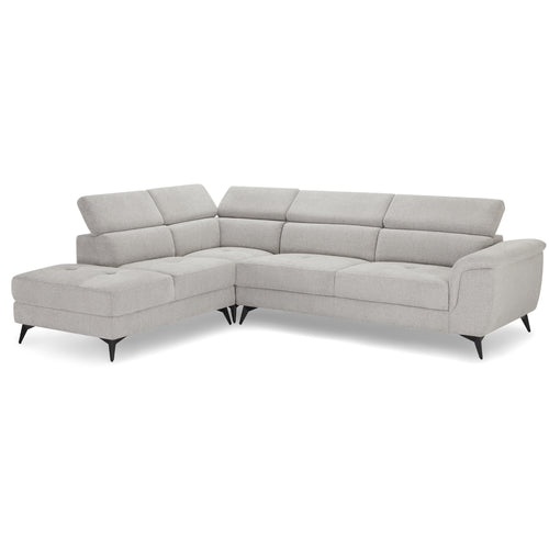Furnhouse chaise longue bank links Betis - Grijs - Stof - 95x290x90