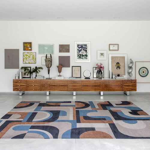 Louis De Poortere vloerkleed Camel Blue - bruin - 170x240cm