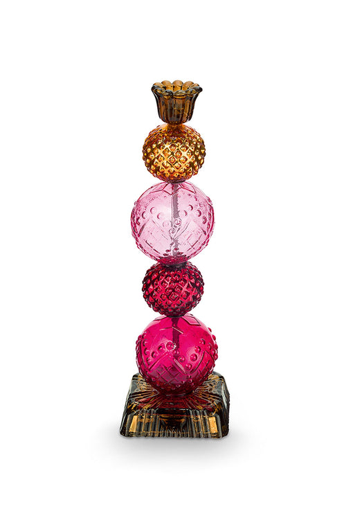 Pip Studio - Love Birds Red Yellow - Glazen Kandelaar Bead - 30cm