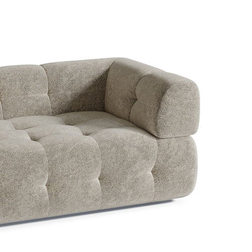 Sia Home - Rechte bank CHARLIE - Chenille fluweel - Mol - 230cm