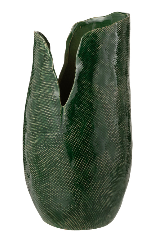 J-Line vaas Thibault - keramiek - groen - extra large