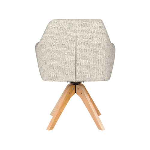 Housecraft Living Pete Eetkamerstoel Draaibaar Hout Off-White - Beige - vtwonen shop