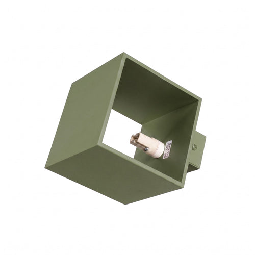 Sollux Lighting Wandlamp QUAD 1 olijfgroen - 10x12x10cm