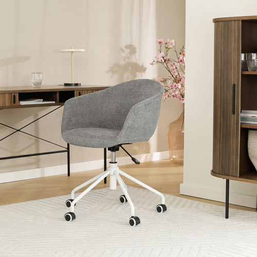 Nolon Nout-Otis Bureaustoel Donkergrijs - Armleuningen - Wit - vtwonen shop
