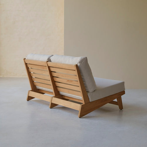 Tikamoon 2-zitsbankje van massief teakhout - Wit - vtwonen shop