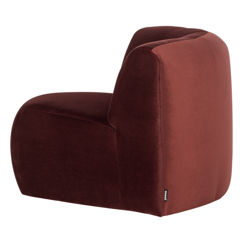WOOOD hoekelement rond Mojo Base - Velvet - Kastanjebruin - 74x110x110