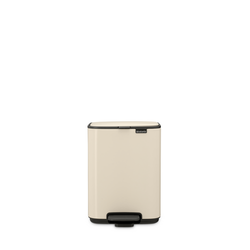 Brabantia Bo Pedaalemmer, 4 liter, stil sluitend, kunststof binnenemmer - Soft Beige