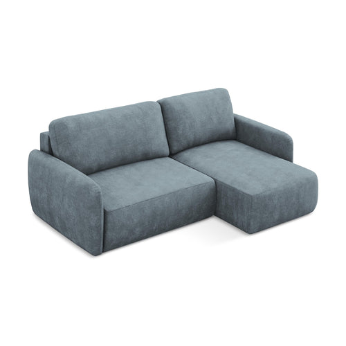 LaMiaSofa hoekbank rechts Corle - chenille stof - jeans - 207x148x86