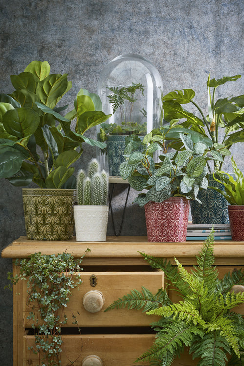 Mica Decorations Varen Kunstplant in Bloempot Stan - H38 x Ø50 cm - Groen