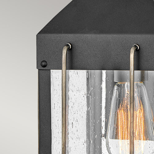 Elstead Hinkley Fitzgerald Outdoor Wandlantaarn Getextureerd Zwart met Gepolijst Brons, IP44