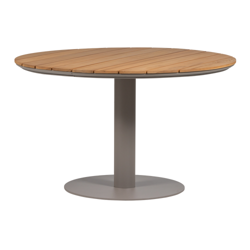 WOOOD tuintafel Vela - Hout/Aluminium - Naturel/Zand - 75x122x122