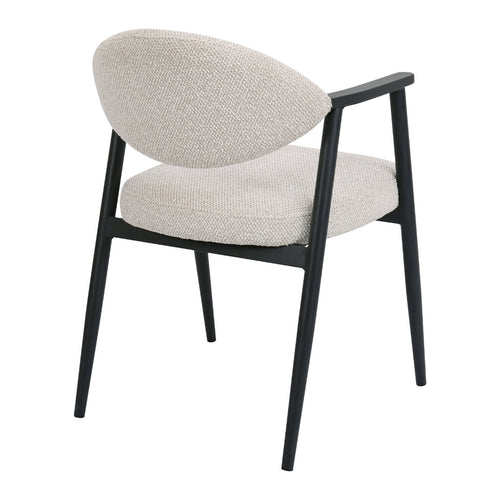 DÉJA Living Eetkamerstoel Karup - Beige/Zwart - Set van 2 - vtwonen shop