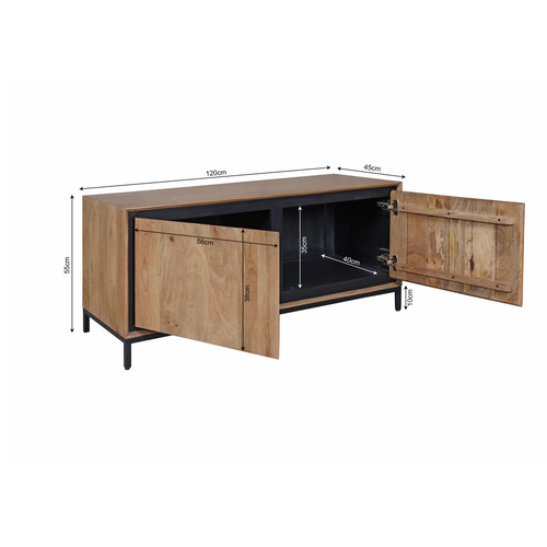 Starfurn  tv meubel RichWood - bruin - 45x120x55cm