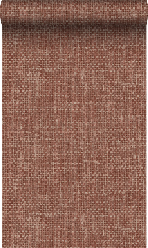 Origin Wallcoverings behang geweven linnenstructuur roodbruin - 50 x 900 cm - 348051 - vtwonen shop