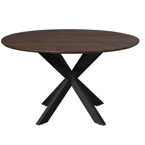 StarFurn Eettafel Madison - Deens Ovaal Bruin/Zwart - 130x130x76cm - vtwonen shop