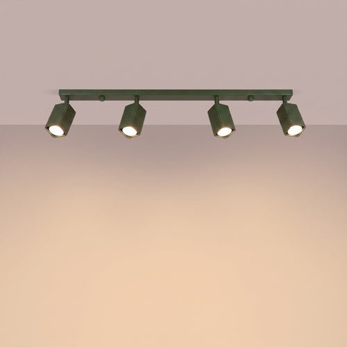 Sollux Lighting Plafondlamp RAYO 4L olijfgroen - 81x6x16,5cm
