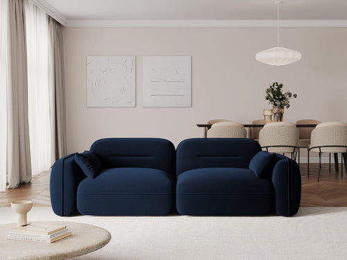 Cosmopolitan Design Modulaire bank Sydney 3-zits, flueel, koningsblauw - 90x230x70cm