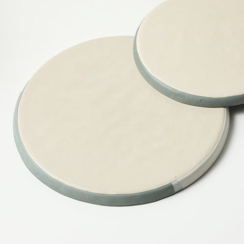 Sia Deco - Set van 4 Matty dinerborden - Groen  - Zandsteen - H1 - vtwonen shop