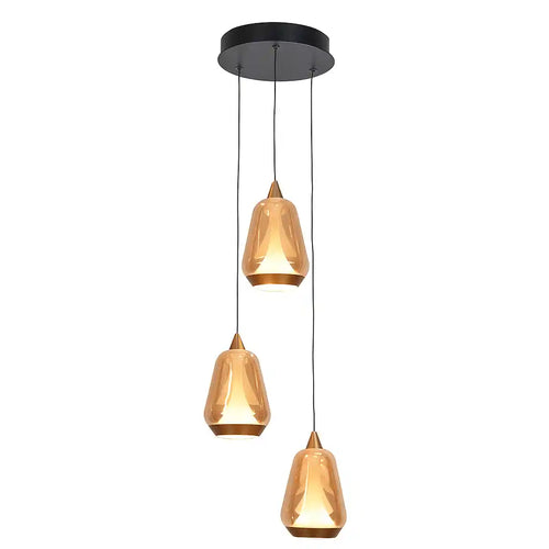Highlight hanglamp Tromba - 3 lichts - 22  x 155   cm - amber zwart - vtwonen shop