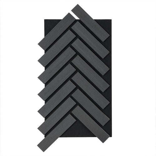 HOME DELUXE - Akoestisch paneel visgraatlook Grijs Eiken 80 x 40 cm - vtwonen shop