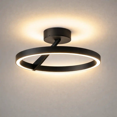 Artdelight plafondlamp Oregon - 1 lichts - 33  x 14.1   cm - zwart