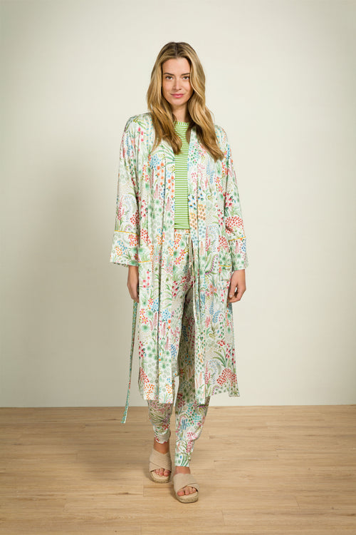 Pip Studio - Tatum Pyjama Shirt - Dames - Little Sumo Stripe - Groen - M - vtwonen shop