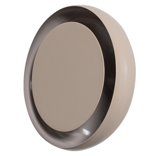 WOOOD wandlamp rond Gloomy - Metaal - Zand - 30x30x13