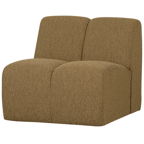 WOOOD 1-zits bank Mojo - Bouclé - Geel/Bruin - 74x80x97 - vtwonen shop