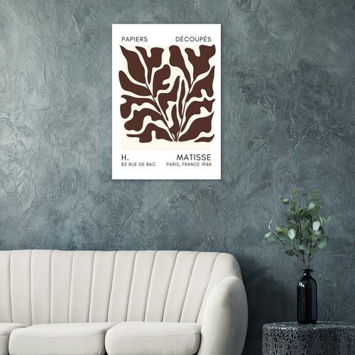 Artfulprints  Matisse – Seabed shapes brown   poster A4 21x29.7 cm - vtwonen shop