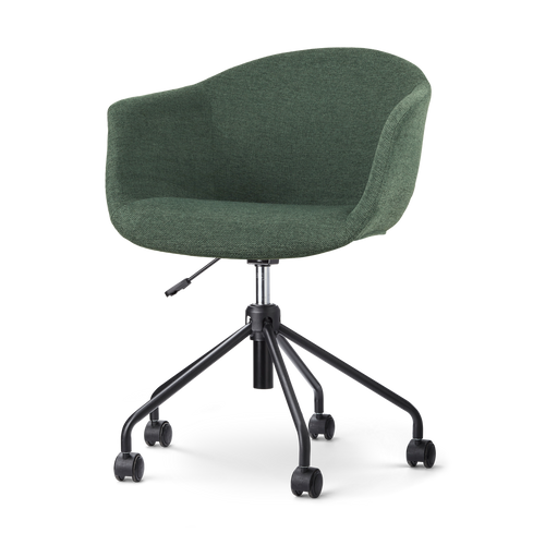 Nolon Nout-Otis Bureaustoel Donkergroen - Armleuningen - Zwart - vtwonen shop